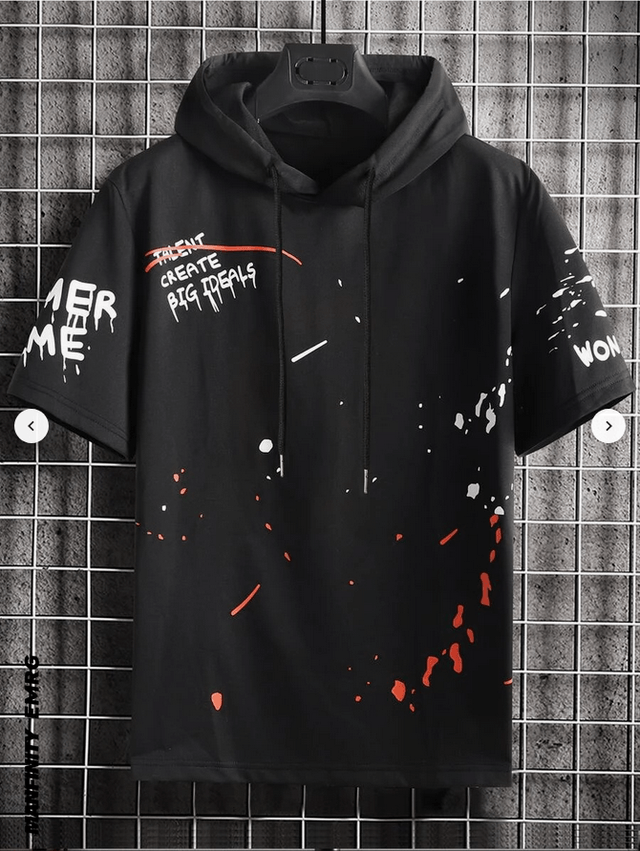 Graffiti T-shirt met Capuchon