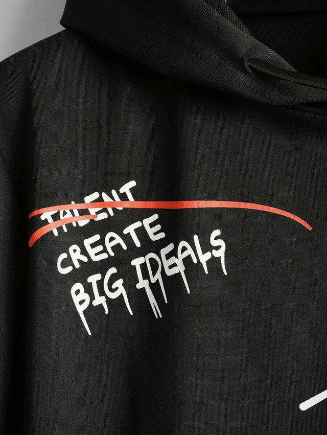 Graffiti T-shirt met Capuchon